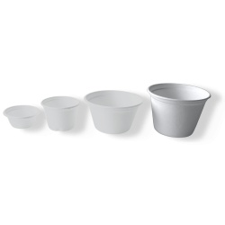 Soupe cup with lid, made in bagasse. 350ml and 475ml content