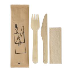 Disposable cutlery made of wood is lightweight and sturdy