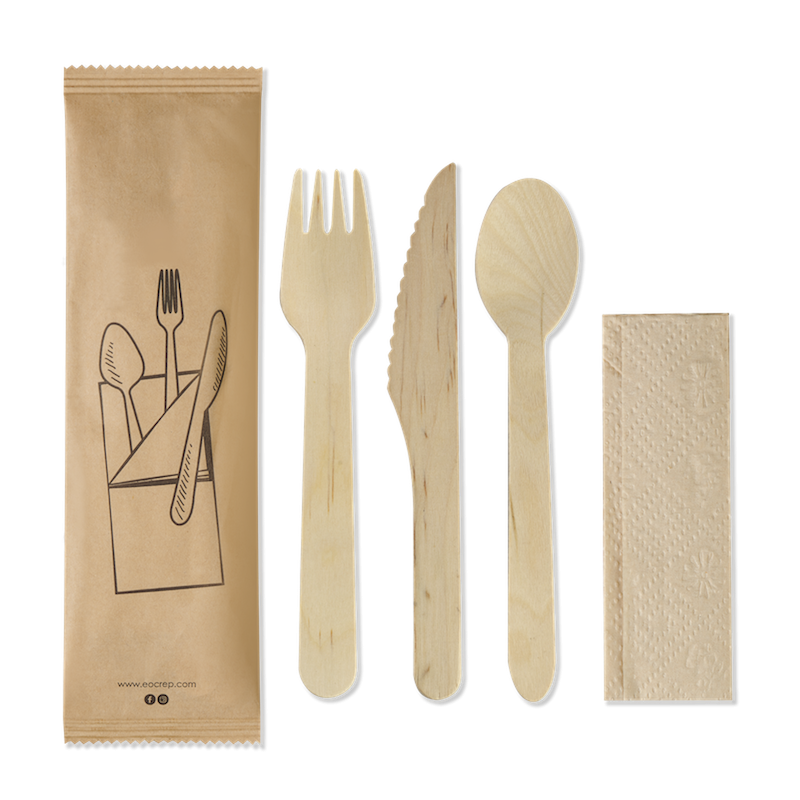 Disposable cutlery made of wood is lightweight and sturdy