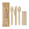 Disposable cutlery made of wood is lightweight and sturdy