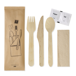 Disposable cutlery made of wood is lightweight and sturdy