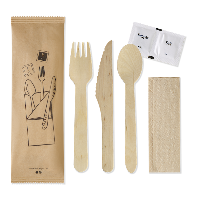 Disposable cutlery made of wood is lightweight and sturdy