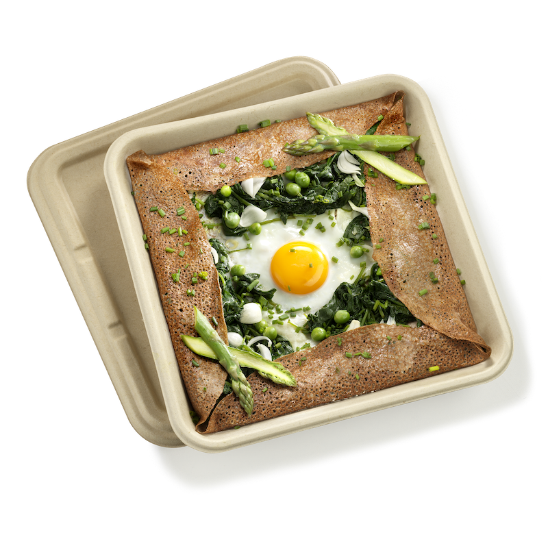 French Galette Packaging for food to go and delivery service