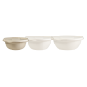 Saladier jetable en bagasse & couvercle, dispo en 5 tailles.