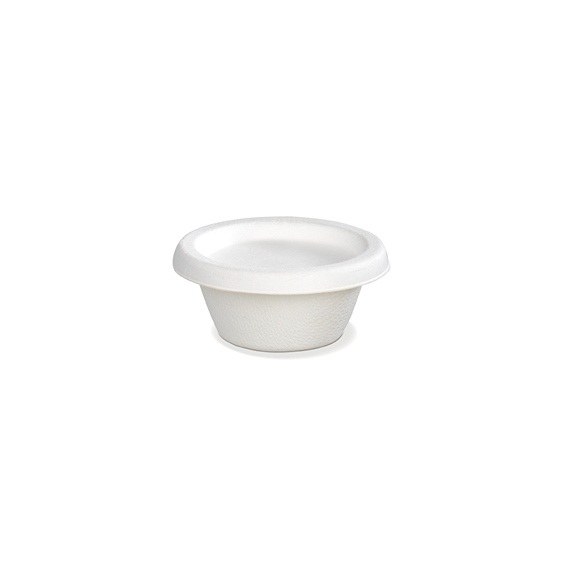 Sauce Cup & lid made of bagasse, in 60ml & 120ml (2oz & 4oz)