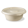 Disposable Salad Bowl in bagasse & lid available in 5 sizes