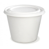 Suppenbecher mit Deckel, aus Bagasse. In 350 ml und 475 ml .