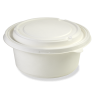 Disposable Salad Bowl in bagasse & lid available in 5 sizes