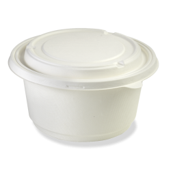 Disposable Salad Bowl in bagasse & lid available in 5 sizes