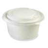 Disposable Salad Bowl in bagasse & lid available in 5 sizes