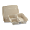 Barquette alimentaire triple compartiment compostable