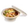 Disposable Salad Bowl in bagasse & lid available in 5 sizes