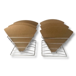 Stainless steel holder for cone or crepe bag - set of 2 triples