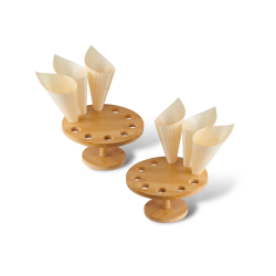 Wooden crepe cone holder - set of 2