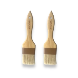 Wooden pastry brush (l 50 mm) set of 2