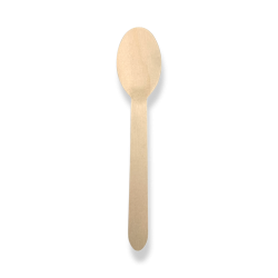 Disposable wooden forks - box of 100 units