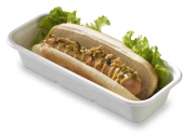 Rectangular hot dog box with lid, 22,5x9,6x4,3, per 600 units