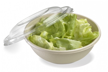 Ecological salad bowl in bagasse for salad, starter, or cold sides dishes to take away