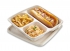 Square tray 2 with 3 compartments, hot dog