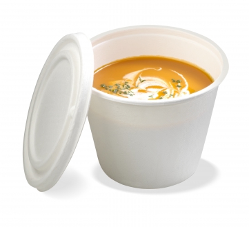 Recyclable cup for take-away soups 350ml