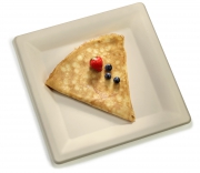 Square plate made of bagasse, 26x26 cm, per 500 units